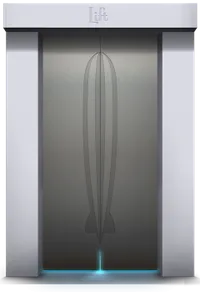Lift's launch page image -- an elevator (lift) with a rocket thing on it